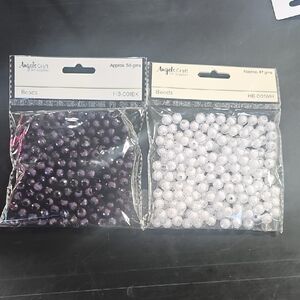 Purple and White Beads Set